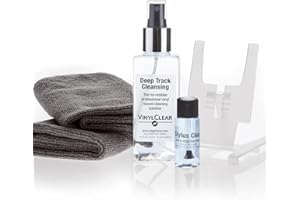 VINYL CLEAR Zestaw płynów do renowacji i czyszczenia płyt winylowych (150 ml) – ze ściereczkami z mikrofibry. Spraw, aby Twoje płyty winylowe Pop i klikały ponownie za darmo