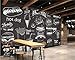 Produktbild BZDHWWH Benutzerdefiniertes Hintergrundbild Hand Gezeichnet Schiefertafel Gourmet Dessert Fast Food Café Restaurant Hintergrund Wandmalerei, 160 Cm (H) X 240 Cm (W)