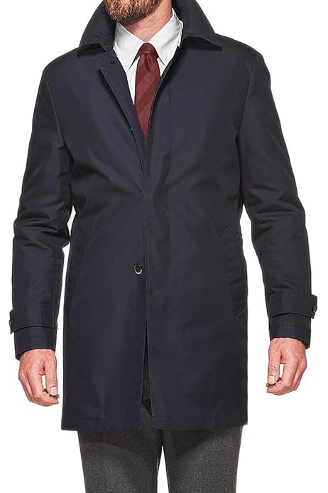 Cappotto Invernale Da Uomo In Lana E Poliestere - Lungo, Slim Fit, Con Colletto Alto - Foto 3