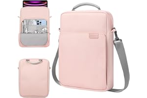 TiMOVO 13 Pulgadas Funda para Tableta Bolso con Bandolera para iPad Air 13", iPad Pro 13"/12.9", Galaxy Tab S9+/S9 Plus/S10+/S10 Plus/S9 FE+/S9 FE Plus 12.4", Rosa