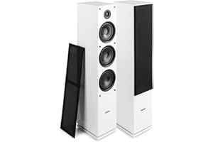 Fenton SHF80W White Floor Standing Tower Speakers, Elegant High-Performance Home Theater Sound System, Ideal for Enhanced Music and Movie Experiences, 800W Power Output, Floor Standing Speakers