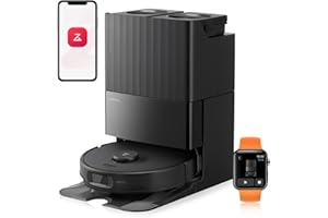 ‎ROBOROCK roborock Qrevo Edge S5A Saugroboter mit Wischfunktion,Dual Anti-Tangle-System,18.500Pa,FlexiArm Design Kantenreinigung, Hebarem Wischmopp,75℃ Heißwasser-Moppwäsche (Schwarz)