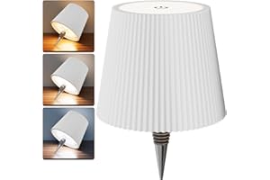 Nulmvic Lampada per Bottiglia LED Ricaricabile - 5200mAh Lampada da Tavolo Senza Fili Dimmerabile 3 Colori - IP54 Impermeabile Comando a Tocco per Interno Esterno Famiglia Ristorante Bar (Bianco)