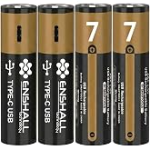4X ADET AAA 7 Şarj Edilebilir İnce Kalem Pil 1.5V Fulltech 1200mWh Kapasiteli Lityumion Kumanda Pili