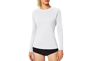MAGCOMSEN Damen Langarmshirt UV Schutz Shirt Schnelltrocknend Outdoorshirts UPF 50+ Sport T-Shirt Leicht Sommer Funktionsshirt für Wandern Laufen