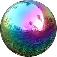 Edelstahl Gartenkugel, GDglobal Spiegelpoliert Hohlkugel Reflektierende Gazing Ball, Schwimmende Teichkugeln Nahtlose…