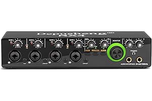 Depusheng RX4 usb audio interface Computer Recording with 2 channel input interface for Producers, Bands, Musicians, Content Creators