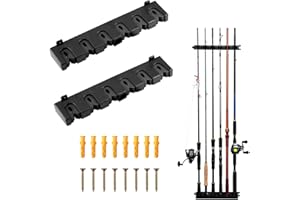 HUAHUO 2 Pcs Wall-Mounted Pool Cue Rack,Pool Cue Holder,Cue Wall Rack Pool Stick Holder,Billiard Cue Rack,with 8 Screws and 8 Expansion Tubes,for Billiard Clubs,Bars,Schools,Home,Billiard Players(Black)