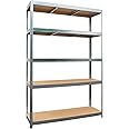 G-Rack Garage Shelving Unit: 180cm x 90cm x 60cm | Single bay, Galvanised Steel 5 Tier Unit | 175kg Load Weight Per tier (875kg Per Rack) | For your Garage & elsewhere! | Shelf unit | Van Racking