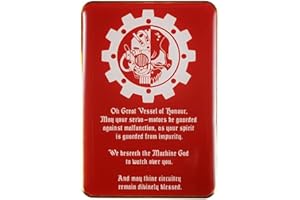 Starforged Adeptus Mechanicus STC - Broche magnético para nevera, diseño de Warhammer 40000, talla única, metal, sin piedras preciosas, talla única, Metal no precioso, No es una piedra preciosa
