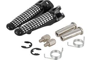 BIUGERCN Repose-pieds avant pour moto pour Kawasaki Ninja ER6N ER6F ZX-10R ZX-6R Z1000 Z750 Noir