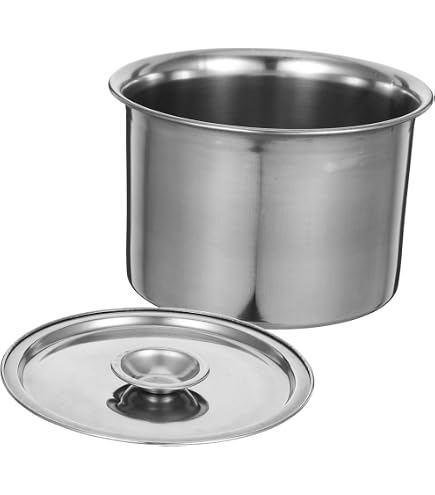 TOPBATHY Contenitore Per Gelato In Acciaio Inox 450ml (4 Pezzi) – Barattolo Ermetico Per Congelatore, Ideale Per Dessert Fatto In Casa, Pranzo E Salse