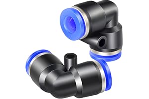 TAILONZ PNEUMATIC Raccordi a gomito da 10 mm di diametro esterno del tubo con chiusura a pressione PV10 (confezione da 10)