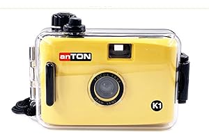 ANTONKUNZE Anton K1 Nachfüllbare Wiederverwendbare Kleinbild Film 35mmKamera im Set mit Action/Unterwassergehäuse (Film Nicht im Lieferumfang)