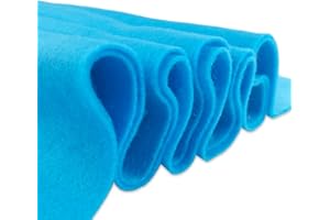 JTNOHX Fieltro Artesanal, Fieltro de 1,4 mm de Grosor para Manualidades, Tela de Fieltro de 90x90 cm, Hojas de Fieltro Suave para Proyectos de Arte y Costura (Azul Cielo)