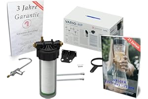 SANQUELL Filtro de agua para debajo del mueble Carbonit Vario HP Classic, extensión de garantía | Filtro de agua potable NFP Premium elimina contaminantes, metales pesados | Fabricado en Alemania
