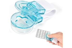 Pilulier Portable, Boite Medicaments Rangement, Boîte de Rangement, Décapsuleur de Médicaments Sans Contact, Coupe Comprimé Outil Facile À Emporter (1 Pièce)