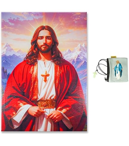 WEYUE Arte della tela Gesù Cristo con i bambini Poster religiosi Poster da parete Pittura Dipinti decorativi Tela Non incorniciato 40x60cm