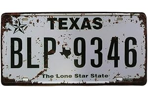 Eureya Plaque en métal en étain pour maison, café, bar, décoration murale, plaque d'immatriculation de voiture 30 x 15 cm – Souvenir parfait, Fer, Texas Blp 9346, 30X15cm