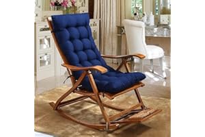 Hoowarm Lounge Rocking Chair Coussin Coussin Bain De Soleil Transat De Jardin Coussin Transat Fauteuil Relax Lounge Épais Pad Coussin De Chaise Longue De Patio Doux Matelas Bain De Soleil