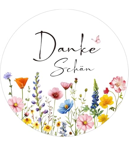 325x Dankeschön-Aufkleber – Matte Blütenblatt-E Produktbild-Vorschau 2