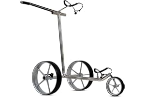 ‎TOUR MADE tour-made Haicaddy HC3X Golf Pushtrolley aus Edelstahl I klappbar & zerlegbar I manueller Golftrolley inkl. Transporttasche, Schirm- & Scorehalter I 3 Rad I Deutsche Markenqualität