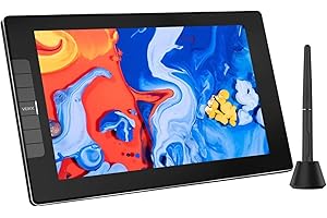 VEIKK VK1200 Drawing Tablet • Drawing Tablet With Screen • 11.6" Screen • 120% sRGB Color Gamut • 8192 Pressure Levels • Pen Display • Adjustable Stand Supports Windows, macOS, Linux