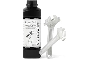 SuperPCS 3D-Drucker Harz, härtestes und schnellstes, 50 µm, 1,8 GPA, Druck in 1,5 Sek., Hergestellt in Korea von 3DMaterials (1000g, Weiß)