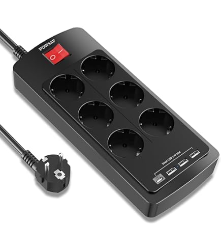 Prolunga Cavo Alimentazione Con Surge Protezione & USB 4 - Foto 8