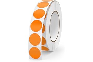 ‎YIKIADA YIKIADA Pack of 1000 Orange Adhesive Dots 13 mm Self-Adhesive Dot Stickers Round Labels Roll Marking Dots