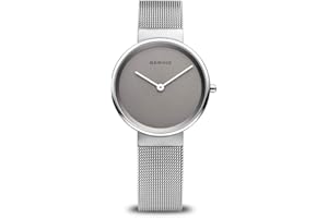 BERING Damen Quarz Uhr | Armbanduhr 31 mm Edelstahlgehäuse und Zifferblatt | Milanaisearmband | Saphierglas | 5 ATM | 14531