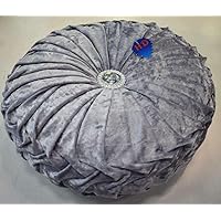 Catherine Lansfield Velvet Round Cushion 40cm Filled Cushion Mustard | Affordable And Great