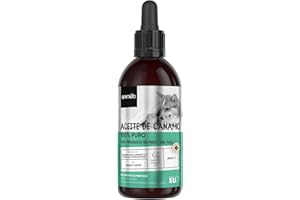 ANIMIGO Aceite de Cáñamo 100% Puro Para Perros y Gatos 60ml - Calmante y Antiestrés, Fuente de Omega 3, 6 y 9, Mejora el Sueño y Cuida sus Articulaciones, Piel y Pelo, Sin Sabor y Muy Fácil de Usar