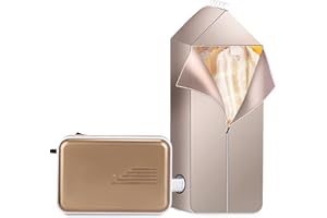 Uennm Asciugatrice elettrica multifunzione portatile, 600 W, per interni, mini asciugatrice elettrica, asciugatura rapida, adatta per tutti i vestiti, oro