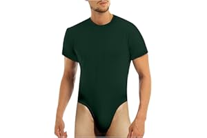 RUMAOZIA Herren Body Bodysuit Unterwäsche Stringbody Unterhemd Body Kompression Singlet Sportwear Kurzarm Overall Männer Rundhals Tops Stringbody T-Shirt Kurz Dessous Einteiler Unterwäsche