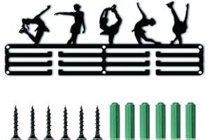 CREATCABIN Soporte para Medallas Patinaje sobre Hielo Soporte para Exhibición Bastidor Premios Deportivos Soporte de Cordón de Metal Resistente Montado En la Pared para Atletas Jugadores 60 medallas