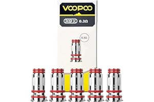 VOOPOO PNP X Replacement Coils, 0.3 Ohm, Mesh Coils, Works with Drag S2, Drag X2, Argus Pro 2, PNP-X DTL POD, PNP-X MTL POD, Pack of 5, No Nicotine