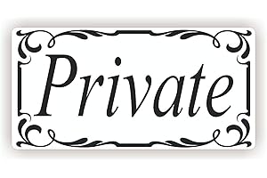 WATERSHED DESIGNS Private Door Sign Self Adhesive Vinyl Sticker, Decal