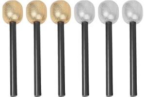 MAGICLULU 6 Stück Kunststoff- -Mikrofon Glitzerndes Mikrofon Künstliches Mikrofon Kostümzubehör Für Partygeschenke