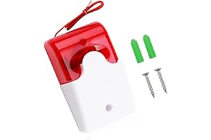 EMODWEY Spia di Sicurezza, Allarme Acustico e Luce Rossa Lampeggiante, Resistente agli Urti, 120 dB, 150 Lampeggi al Minuto, per Esterni, 220V