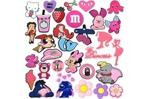 HOMEY LITTLE ANGEL 30 Pcs Croc Charms for Crocs & Clog Shoes - Cute Charm Accessories