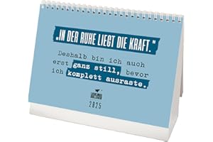 Visual Statements - Bürowahnsinn Tischkalender 2025 - Monatskalender in A5 quer - 12 lustige & motivierende Bürosprüche