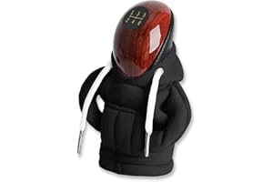 Lohca Gear Knob Hoodie for Car - Gear Stick & Gearstick Cover, Uniquely Styled, Universally Loved Gear Knob Protection – A Truly Creative Gift for Birthday Halloween Christmas, Black