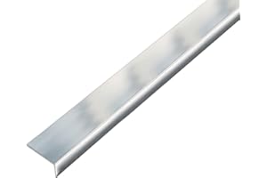 Alberts 488642 Perfil de ángulo, Autoadhesivo, Aluminio, diseño cromado, 1000 x 30 x 15 mm