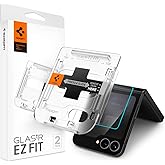 Spigen Galaxy Z Flip 7 FE/Z Flip 6 / Z Flip 5 ile Uyumlu Kolay Kurulum Cam Ekran Koruyucu GLAS.tR EZ Fit HD (2 Adet) Şeffaf -