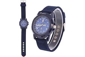 Sonew Elektroniczny cyfrowy zegarek na rękę zegarek wojskowy mężczyźni armia trwały nylonowy pasek sportowe zegarki na rękę (niebieski)