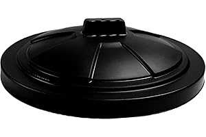 KETOBARROW Round Bin Lid for 80L 85L Dustbin Waste Rubbish Trash Can Lid - Heavy Duty Black