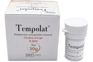 LATUS Tempolat Tooth Filling Repair Paste - Emergency First Aid Denture Repair Kit - Temporary Tooth Filling Dentine Material - Moisture Activated 4x30g