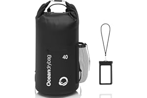 OCEANONLINESTORE Oceandrybag Keeps Your Gear Clean & Dry 10L 20L 40L 60L Waterproof Durable Lightweight Floating Backpack Marine Dry Bags Kayaking Boating Scuba Diving Rafting Paddleboard - Free Mobile Phone Case