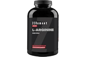 L-Arginine 700 mg per Vegan Capsule – Free Form Amino Acid Supplement for Athletes – High Strength, No Gluten, No Lactose, No Soy – 360 Capsules – Zenement